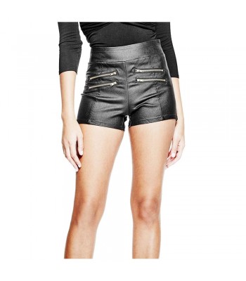 Women Hot Mini Shorts Designer Party Sports Hot Sexy Pants Genuine Lambskin Leather Short